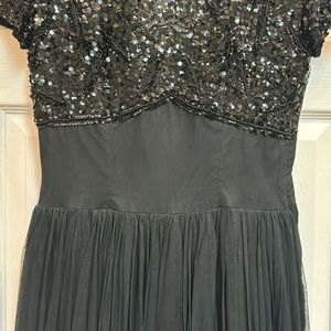 Ceil Chapman Vintage long black sequin top gown. Gown is stunning.